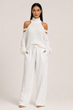 Saskia Cold-Shoulder Knit Two-Piece Set — studio_front — Helena [83277099-8193-436e-a207-f68aa4a6d65d]