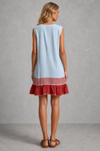 Hazel™ Ruffle Hem Tunic Dress — studio_back — Sofia [5b2426ee-9638-4765-a384-6d6ac42a6e4f]