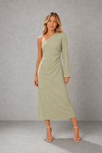 Zara - One-Shoulder Maxi Jurk met elegante pasvorm — studio_front — Sofia [246c0759-9cf7-4230-8a51-bd9a705bddf1]