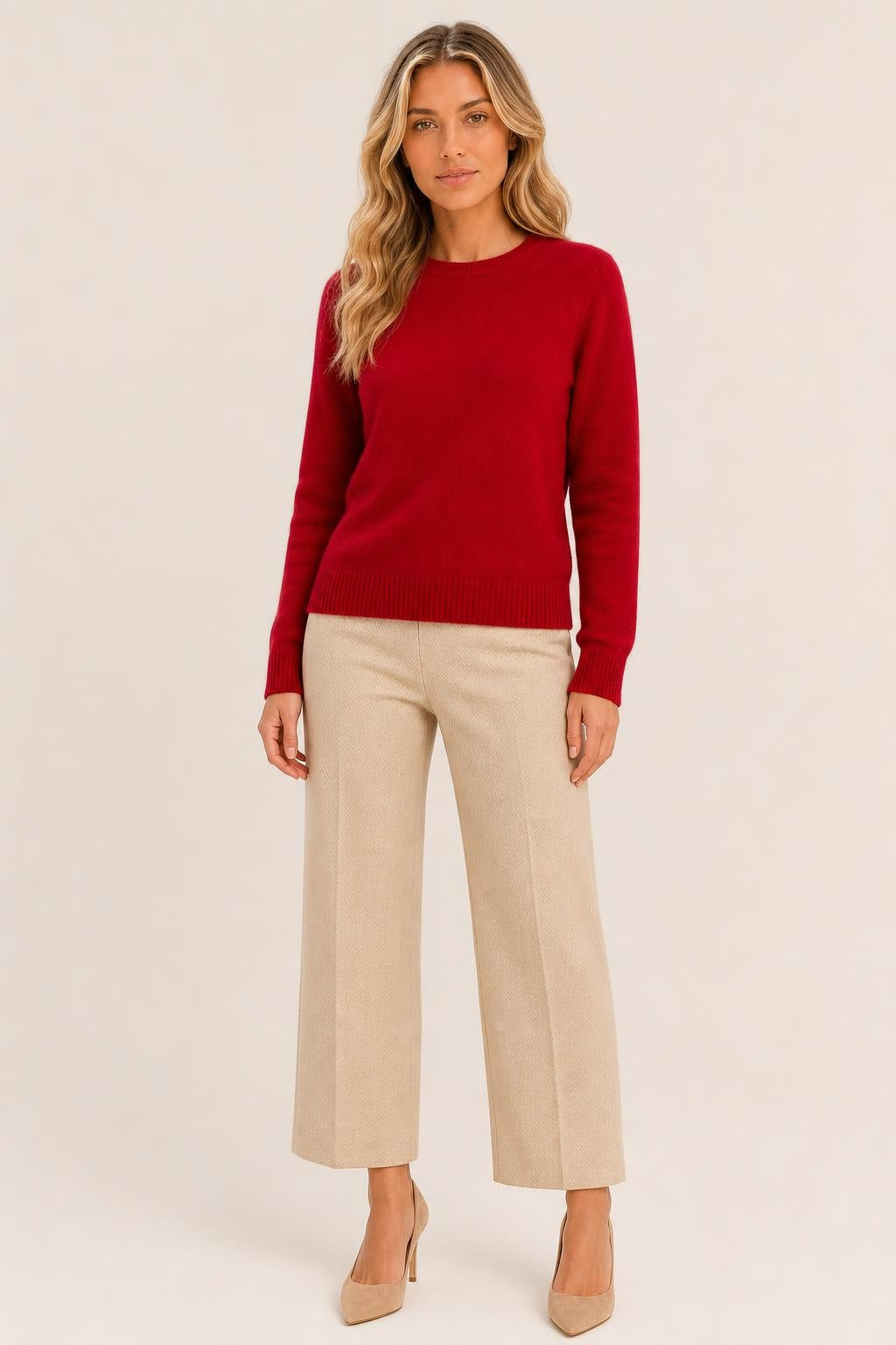 Freya Harper Classic Crewneck Cashmere Sweater — studio_front — Sofia [77c99cc0-8986-4b40-b692-65ad5482a176]