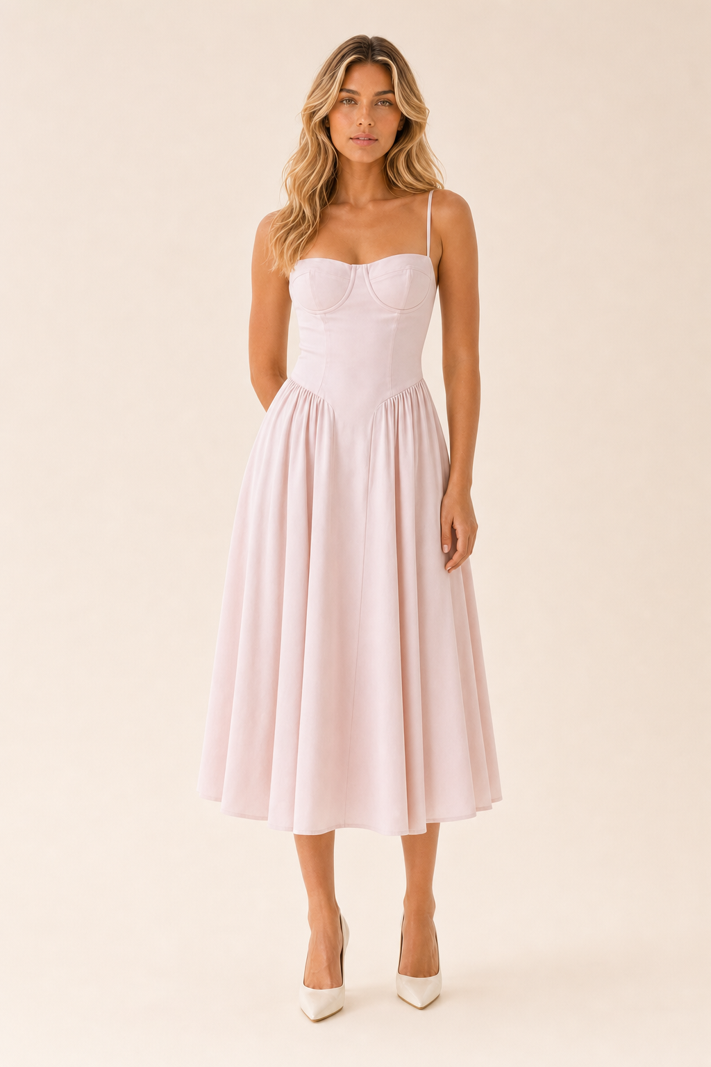 Mila | Sweetheart Corset Midi Dress