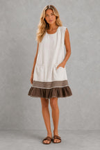 Hazel™ Ruffle Hem Tunic Dress — studio_front — Sofia [4a21106d-65ed-4c47-8549-e0bc29fd0ead]