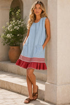 Hazel™ Ruffle Hem Tunic Dress — lifestyle — Sofia [769a30b0-0226-449b-a1b6-106e595a9484]