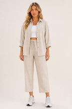 Alexis Linen-Blend Two-Piece Set — studio_front — Sofia [c8f63c22-e974-4402-b505-83cc9bc80b00]