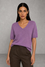 Elysian V-Neck Knit Top — studio_front — Helena [b054c2ab-4eb1-41ed-bce9-08853f73b553]