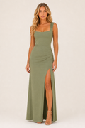 Vitória | Square-Neck Maxi Dress with Side Split