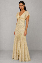 Flush | Floral V-Neck Tie Front Maxi Dress — studio_three_quarter — Helena [6e24e776-72d9-47c3-8128-440ca8cc8d63]