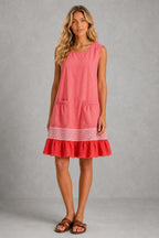 Hazel™ Ruffle Hem Tunic Dress — studio_front — Sofia [235a1115-6804-4997-a2a7-3191e15488f5]