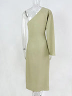 Zara One-Shoulder Maxi Dress