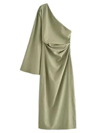 Zara One-Shoulder Maxi Dress
