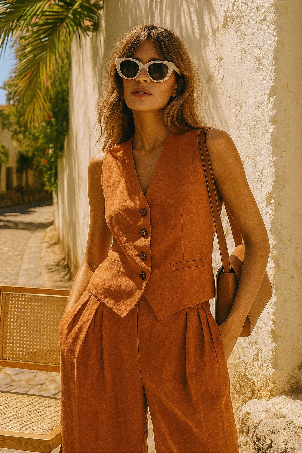 Marlowe Linen Vest and Trouser Set