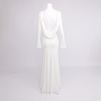 Ester | Draped-Back Long-Sleeve Maxi Dress