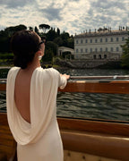 Ester | Draped-Back Long-Sleeve Maxi Dress