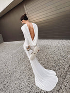 Ester | Draped-Back Long-Sleeve Maxi Dress