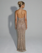 Julianna | Sequin Halter Backless Maxi Dress