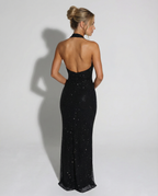 Julianna | Sequin Halter Backless Maxi Dress