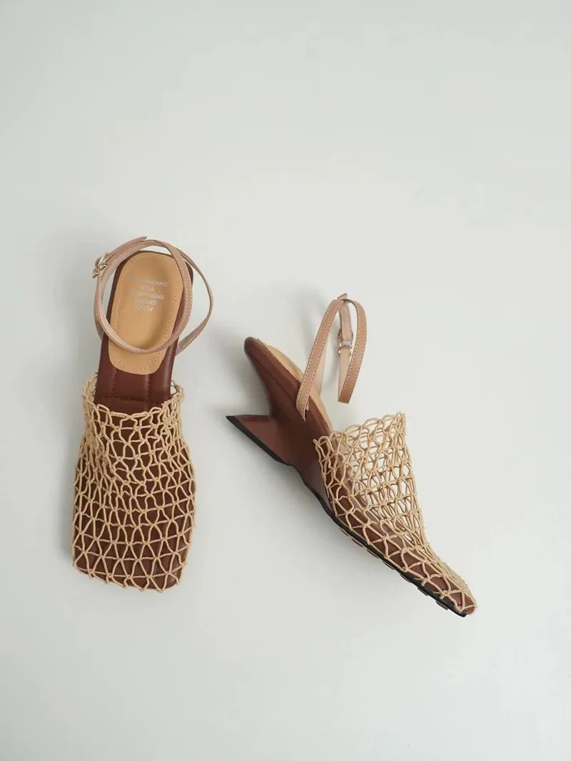 Fallon Mesh Weave Heels