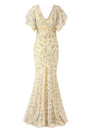 Flush Floral Tie-Front Maxi Dress
