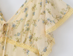 Flush Floral Tie-Front Maxi Dress