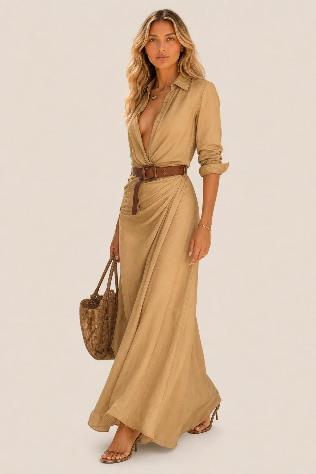Clara Belted Lapel Maxi Dress — studio_three_quarter — Sofia [0fb88667-5fe8-4152-9b78-63ecb5607d1b]