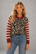 Chloe Leopard Striped Top — studio_front — Sofia [8ffe0c21-0488-4a45-bbf8-09eecfccdafc]