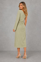 Zara - One-Shoulder Maxi Jurk met elegante pasvorm — studio_back — Sofia [42fc309b-36d2-4405-a2a1-2ba39d1d0de3]