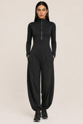 Avery Zip-Neck Cotton-Blend Maxi Dress — studio_front — Helena [36c8e8c4-6c40-467b-9769-e6a5c14b38b3]