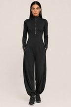 Avery Zip-Neck Cotton-Blend Maxi Dress — studio_front — Helena [36c8e8c4-6c40-467b-9769-e6a5c14b38b3]