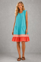 Hazel™ Ruffle Hem Tunic Dress — studio_front — Sofia [a92f91d6-1604-49c6-b31d-798e7b07fc7a]