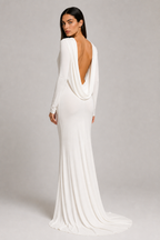 Ester | Draped-Back Long-Sleeve Maxi Dress