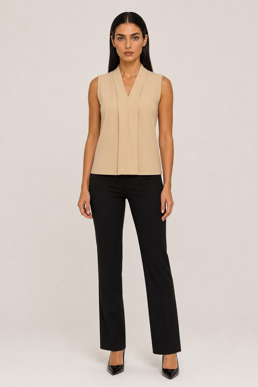 Addyson Sleeveless Summer Top — studio_front — Helena [dd4615f0-83ed-4fc4-b9a6-2cd3fad38cf6]